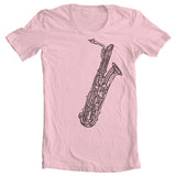 Bari Sax Cool Shirts Smart Gifts Company Shirt Super Soft Pink