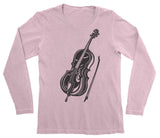 Cello Gifts for Cellist Pink Long Sleeve Shirt Super Soft Bella Canvas Shirt Youth Unisex Men's Sizes