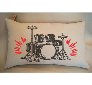 Drum Set Pillow Personalized Canvas Pillows smartgiftscompany.com