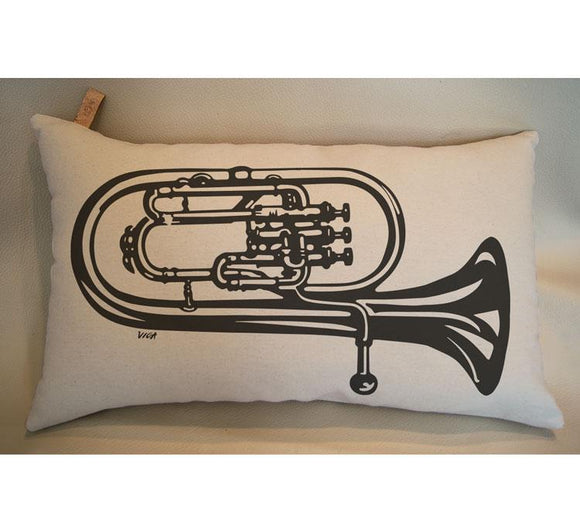 Euphonium Pillow Canvas Pillow Handmade by SmartGiftsCompany