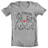 Je t'aime shirt in Grey I love you Shirt in Grey